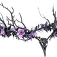 MOSTORY Gothic Flower Raven Crown, Goth Elf Circlet with Branch