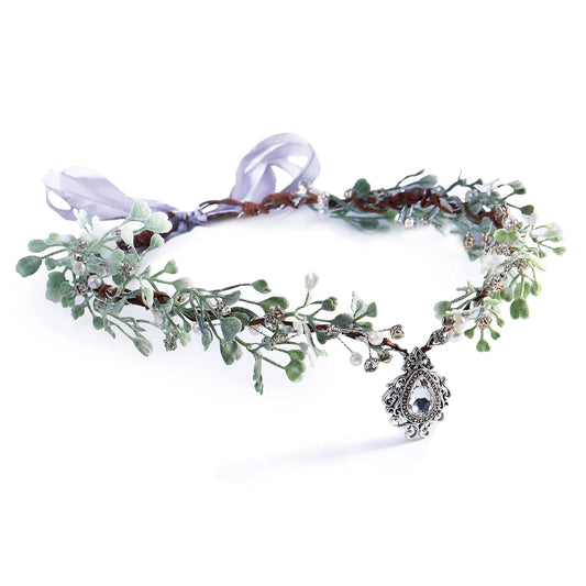 MOSTORY Fairy Flower Crown - Renaissance Elf Headpiece for Women