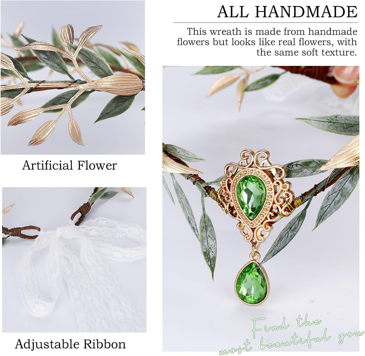 MOSTORY 4-Pc Renaissance Fairy Accessory Set for Women