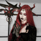MOSTORY Red Devil Horns Headband, Gradient Demon Horns for Adults