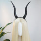 Black Devil Horns Headband – Removable Sheep Horn Headpiece