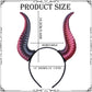 MOSTORY Black Devil Horns Headband – 3D Demon Cosplay