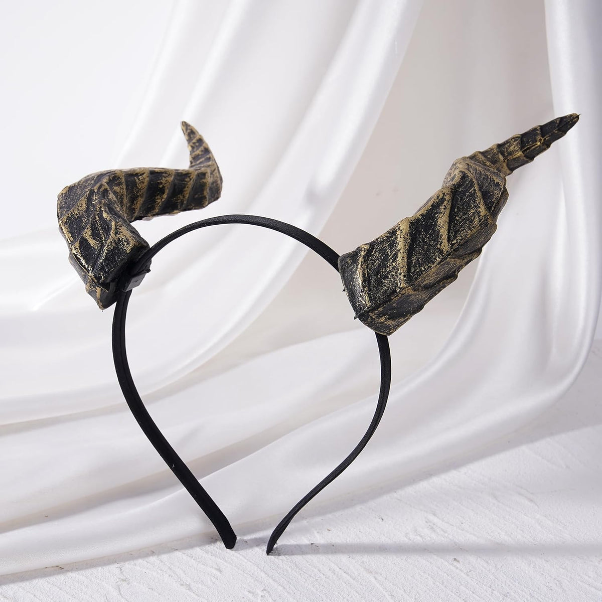 MOSTORY Gothic Devil Horns Headband with Detachable Horns