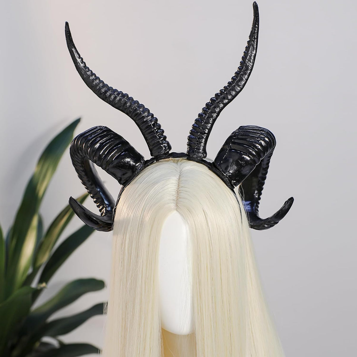 MOSTORY Detachable Black Sheep and Antelope Horn Headband