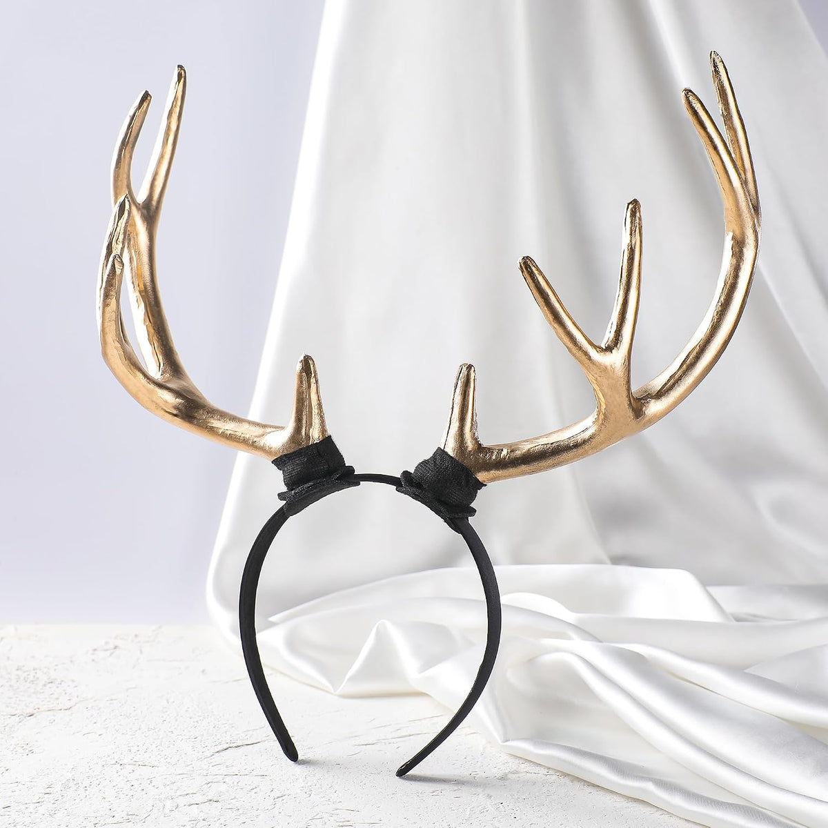MOSTORY Black Antler Horns Headband
