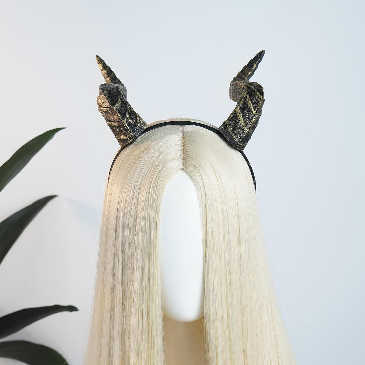 Gold Demon Horns Headband – Detachable Horns for Halloween Cosplay