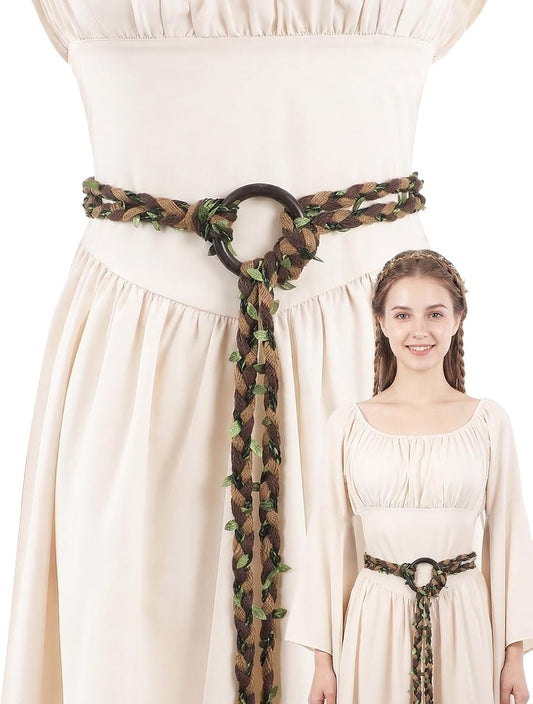 MOSTORY Viking Rope Belt – Medieval Renaissance Waist Belt
