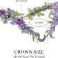 Purple Flower Fairy Crown with Moon – Renaissance Faire Headpiece