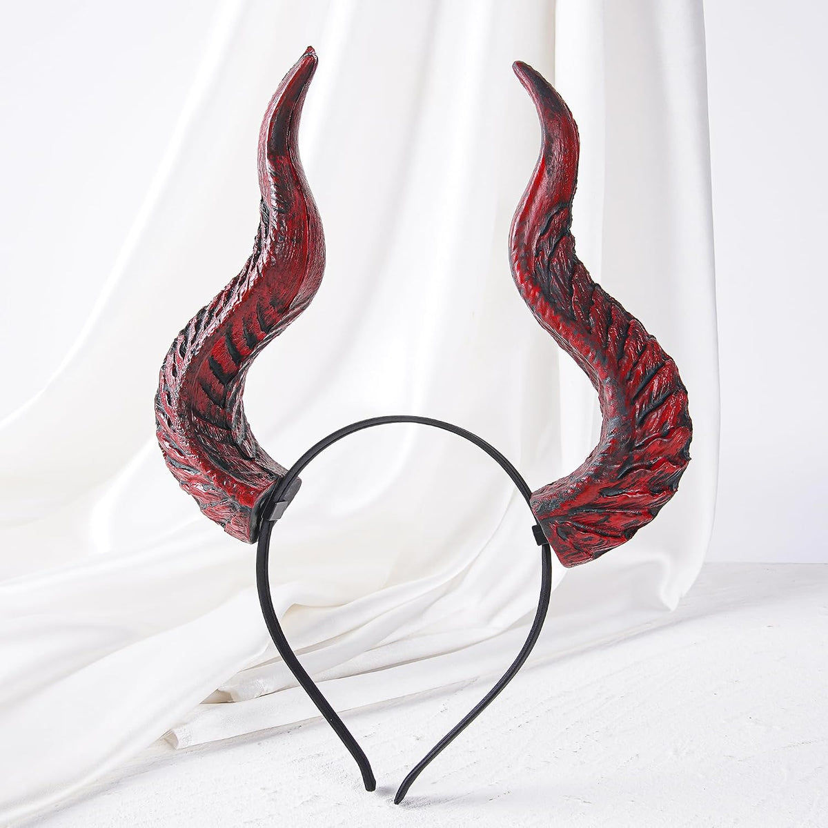 MOSTORY Dark Devil Horns Headband – Gothic Demon Horn Hairband