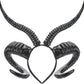 MOSTORY Black Devil Horns Headband for Gothic Cosplay & Renfaire
