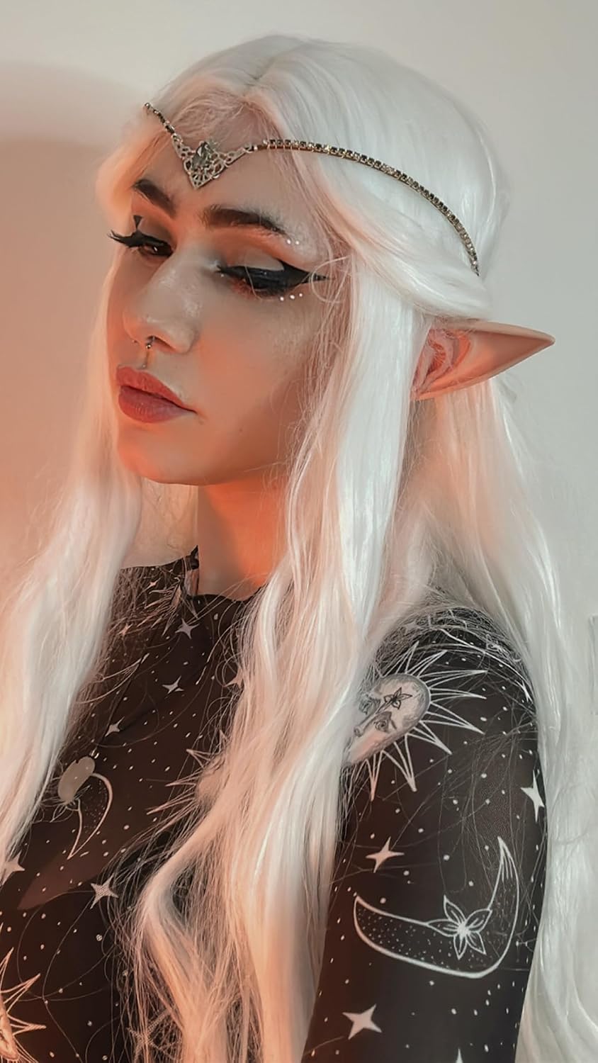 MOSTORY Handmade Black Rhinestone Fairy Elf Tiara