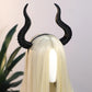 MOSTORY Black Devil Horns Headband - Detachable Large Demon Horns