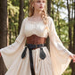Black Medieval Skirt Hikes Leather-Look Renfaire Cosplay