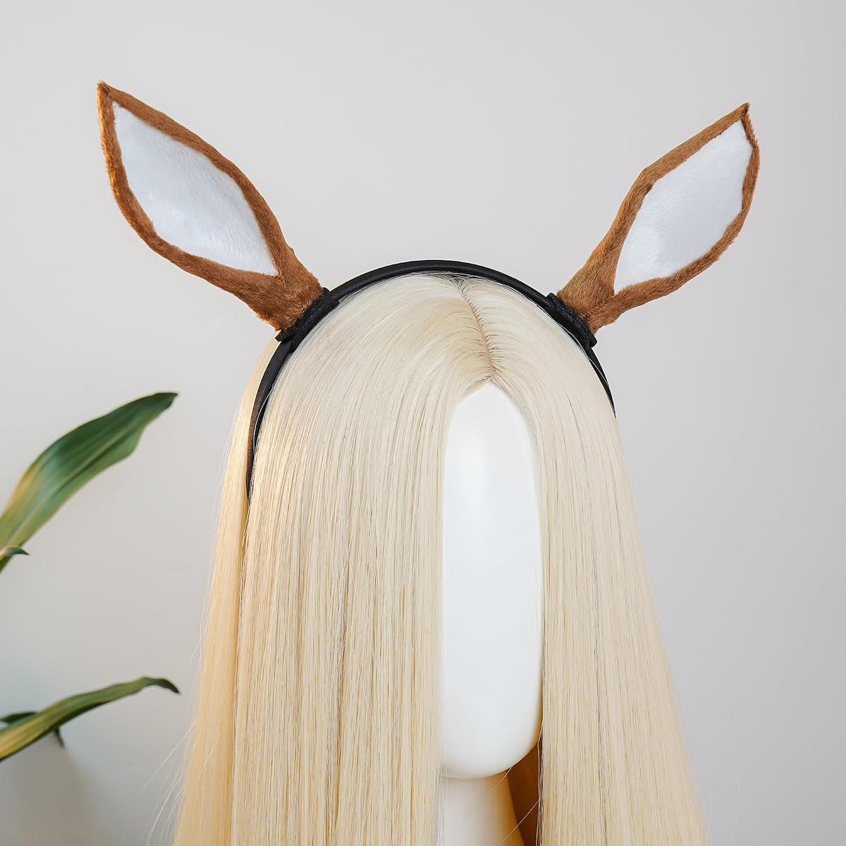 MOSTORY White Reindeer Antler Headband - Detachable Cosplay Hairband
