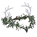 MOSTORY Green Fairy Antler Crown - Woodland Elf Headpiece