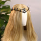 Black Crystal Crown - Dark Raw Quaz Headpiece Celtic Tiara Elven Medieval Circlet