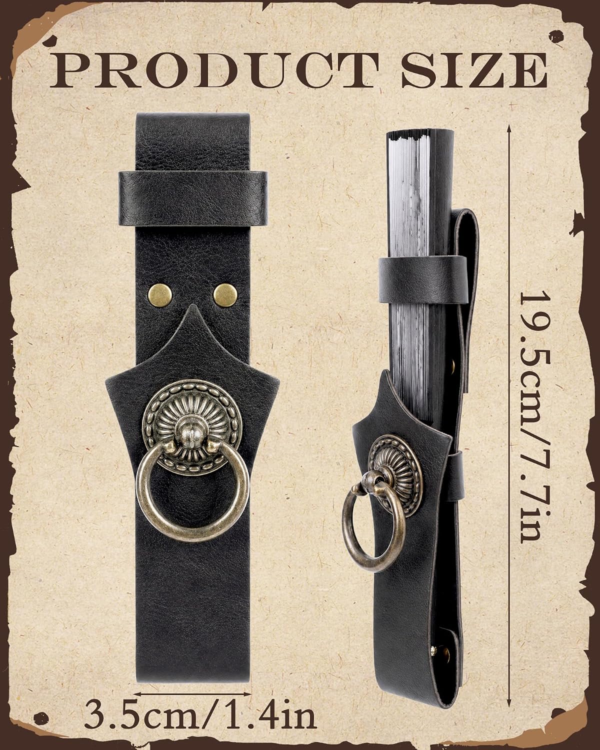 Renaissance Leather Fan Holster for Renfaire & Cosplay
