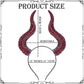 MOSTORY Dark Devil Horns Headband – Gothic Demon Horn Hairband
