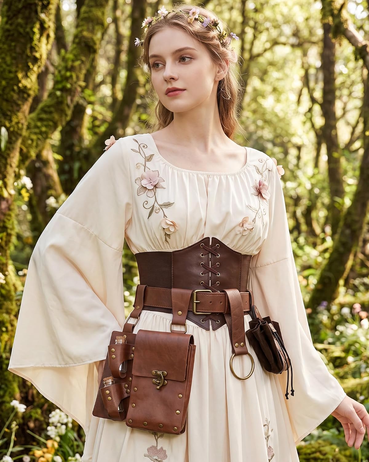 MOSTORY Brown Medieval Renaissance Accessories for Women