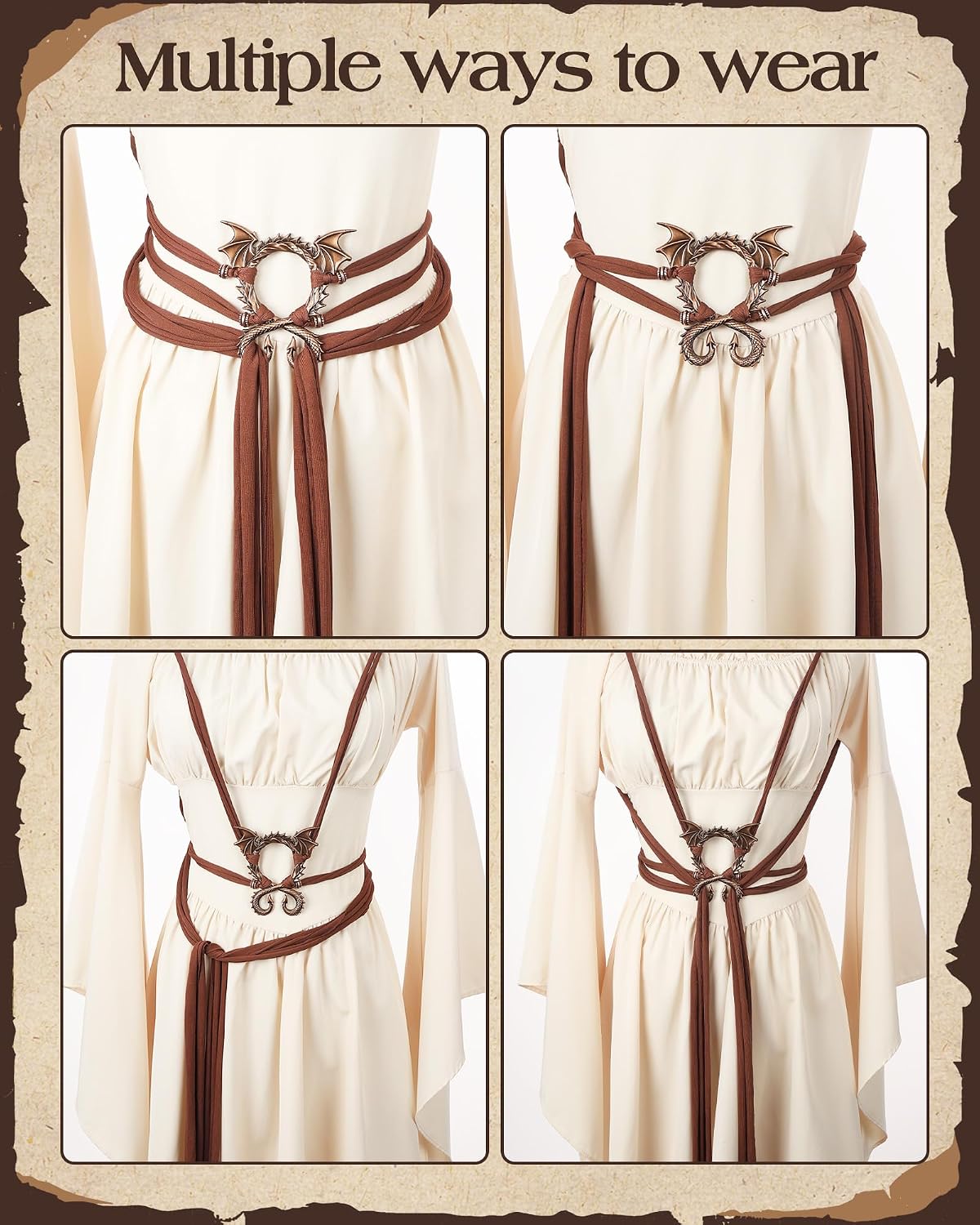 MOSTORY Medieval Belt – Women's Renaissance Costume Accessory