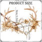 MOSTORY Antlers Headpiece — Forest Elf Crown with Flowers