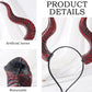 MOSTORY Dark Devil Horns Headband – Gothic Demon Horn Hairband
