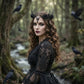 MOSTORY Black Branch Headdress Witch Raven Antler Crown