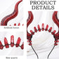 Black Devil Horns Headband with Raw Quartz