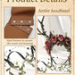 MOSTORY Black Corset Belt & Flower Antler Headband Set