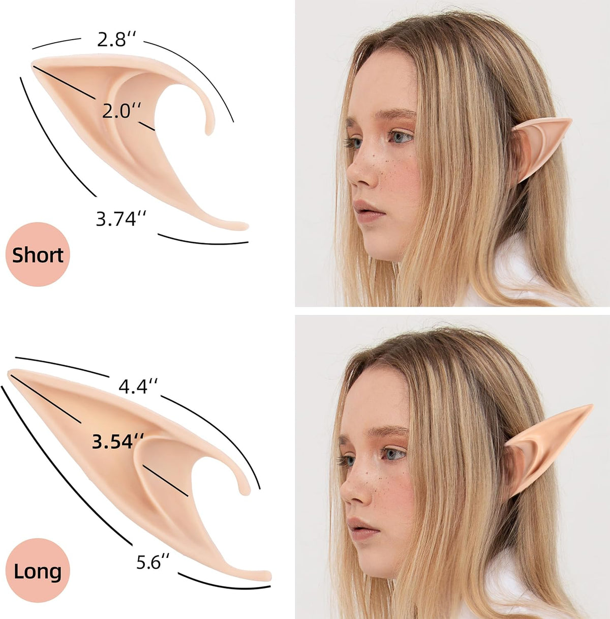 MOSTORY Antler Elf Flower Crown & Elf Ears Set