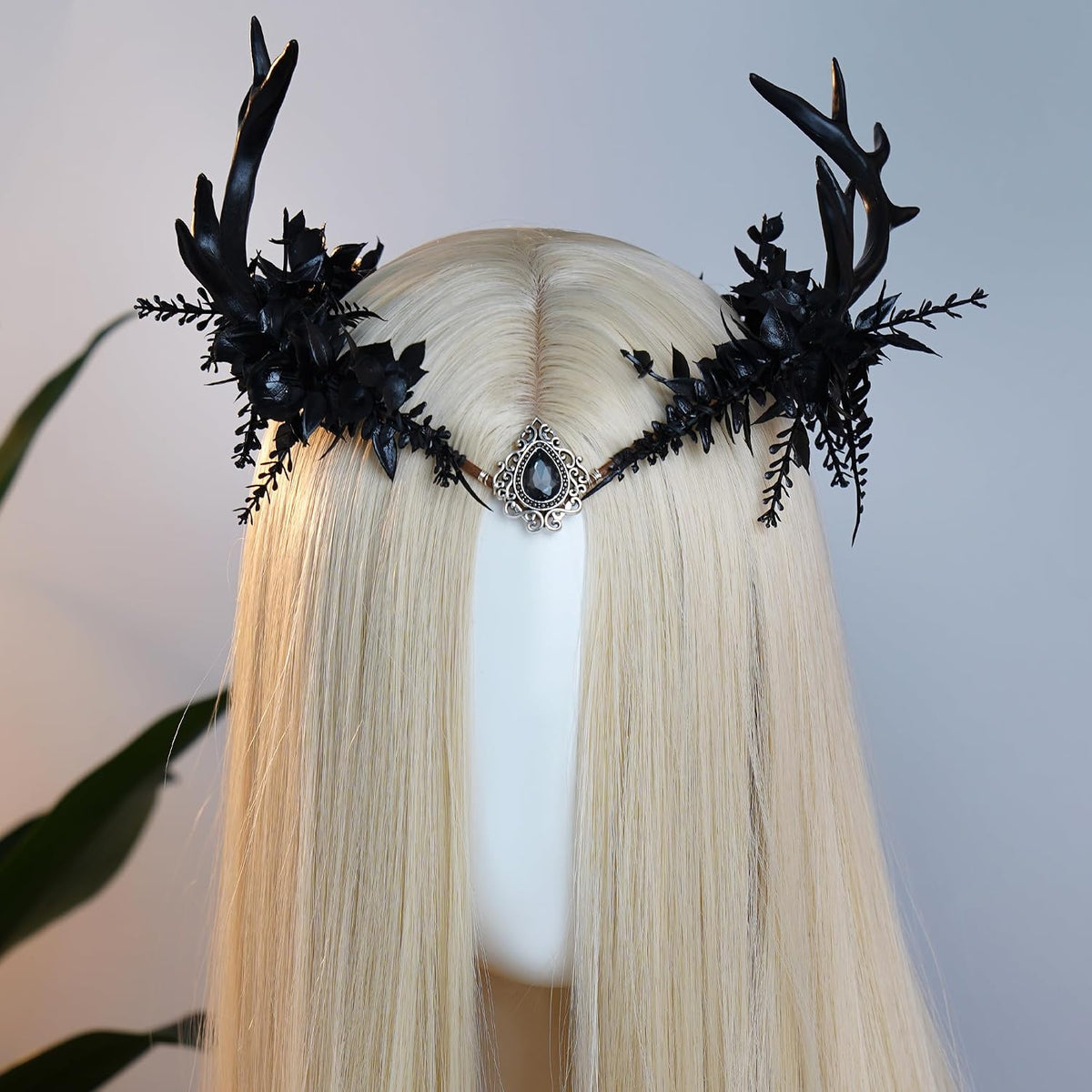 Gothic Antler Crown & Elf Ears Set for Renfaire