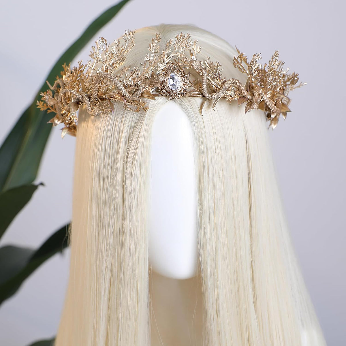 MOSTORY Gold Medusa Fairy Crown – Snake Goddess Circlet