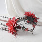 MOSTORY White Flower Fairy Crown Woodland Floral Headpiece with Vines