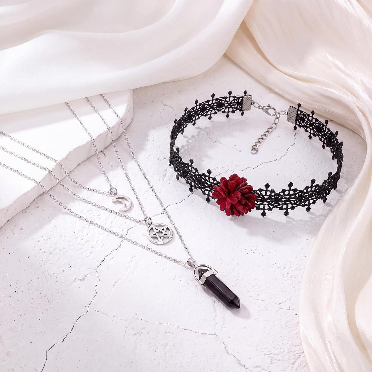 Dark Raven Gothic Accessories Set for Women