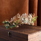 MOSTORY Renaissance Forest Fairy Leaf Crown Gold Green Elf Headpiece