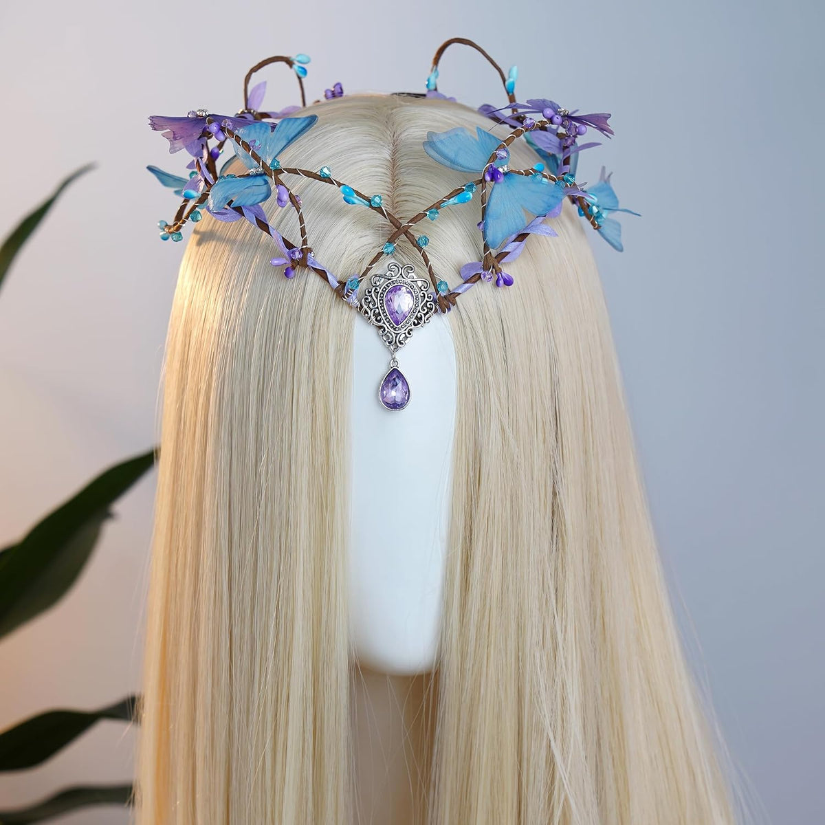 MOSTORY Butterfly Fairy Crown & Elf Ears Set