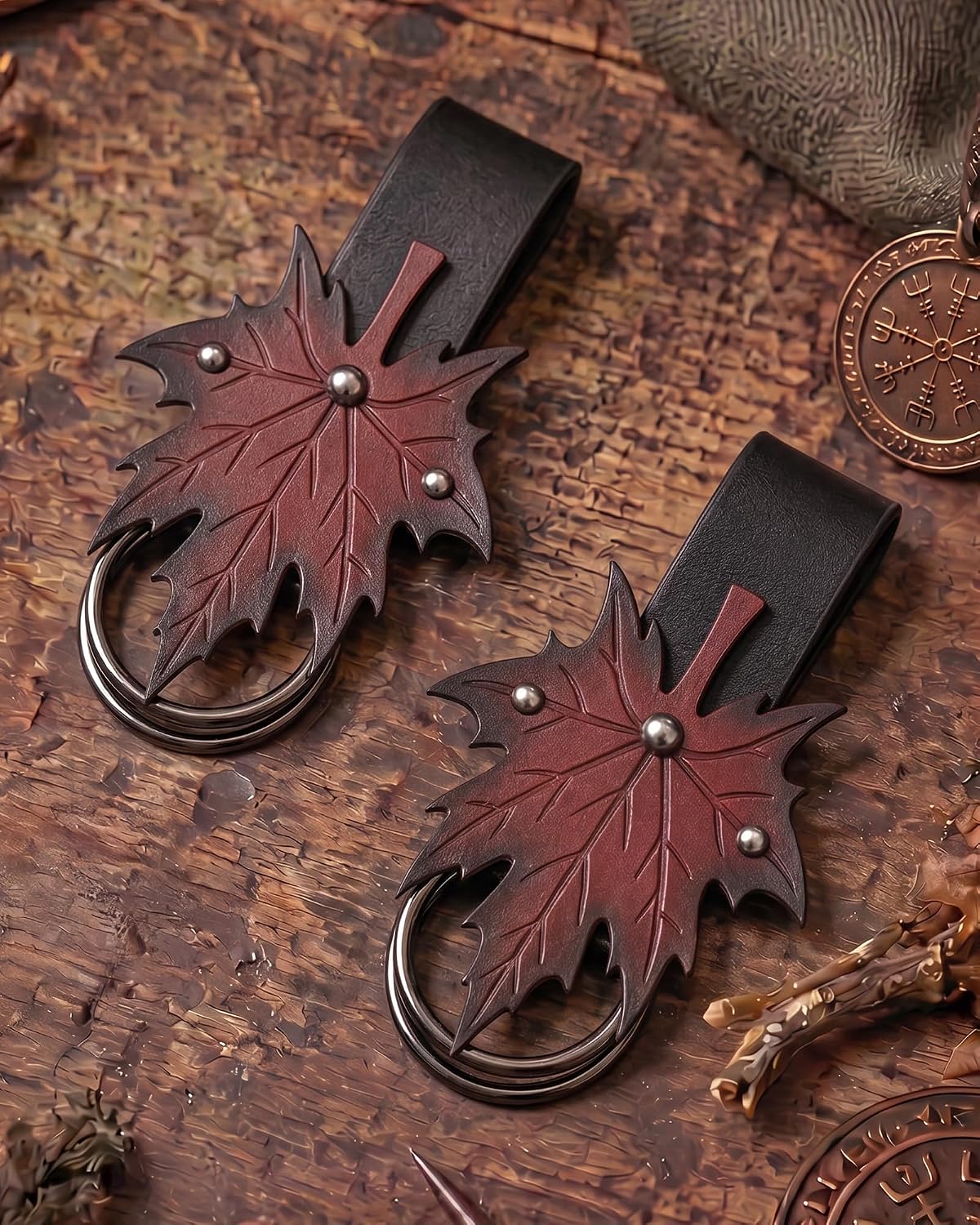Maple Leaf Viking Skirt Lift Clips for Renaissance Cosplay