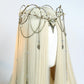 MOSTORY Witch Headpiece with Crow & Tassel for Women