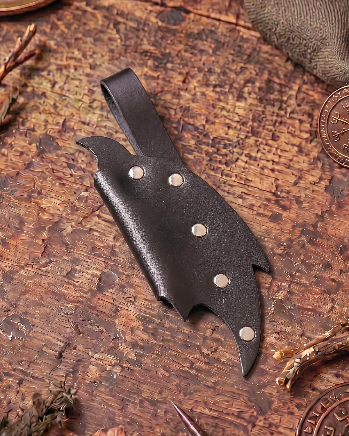 Renaissance Leather Wand Holster for Renfaire Cosplay