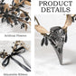 MOSTORY Black Raven Elf Crown – Gothic Tassel Headpiece