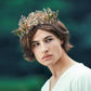 MOSTORY Renaissance Forest Fairy Leaf Crown Gold Green Elf Headpiece