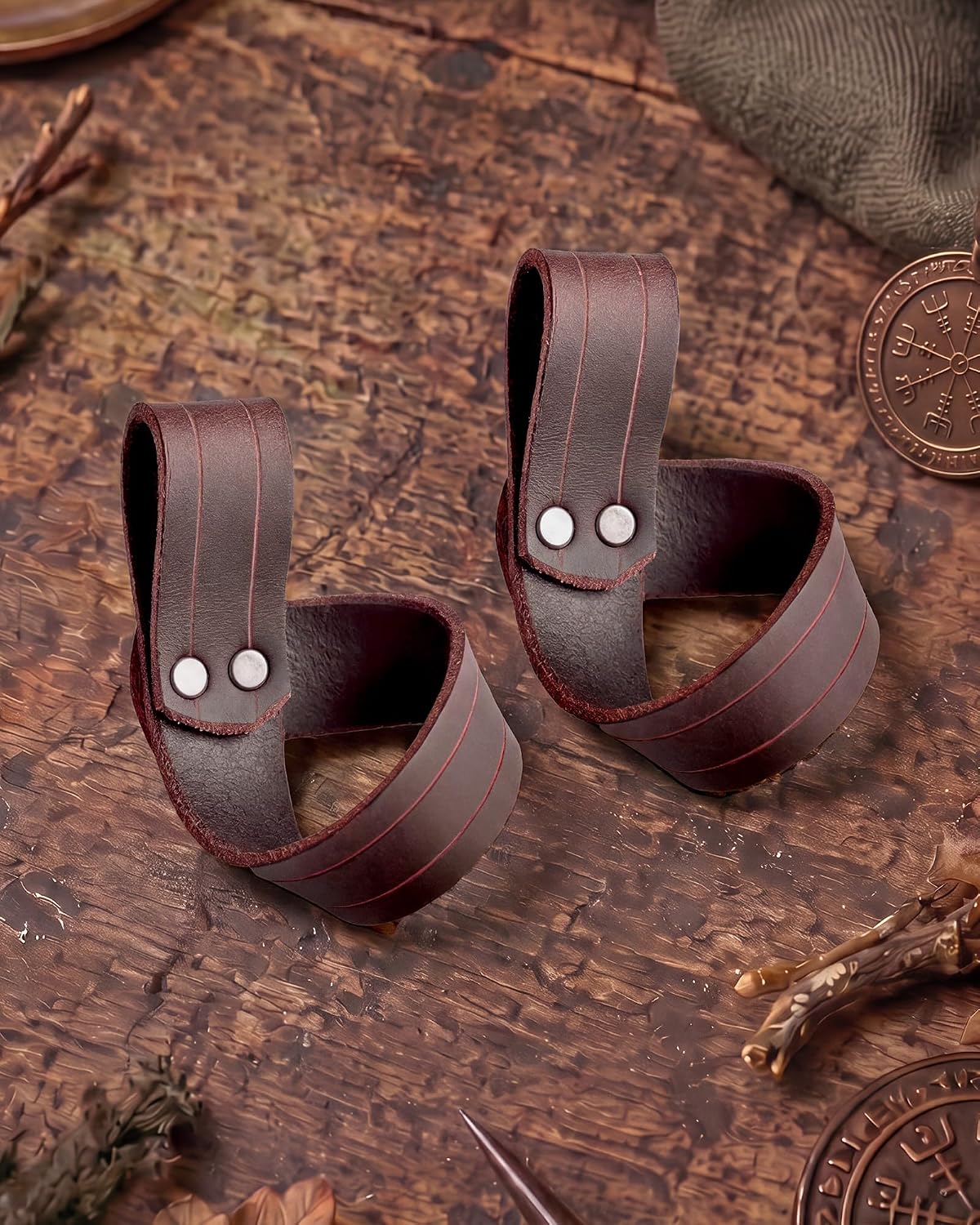 MOSTORY 2 Pcs Renaissance Sword Frog Holster for Renfaire Cosplay
