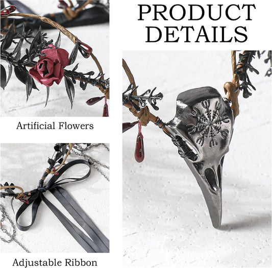 MOSTORY Gothic Crown Crow Headpiece for Women