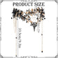 MOSTORY Black Raven Elf Crown – Gothic Tassel Headpiece