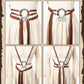 MOSTORY Medieval Renaissance Woven Belt with Rune Buckle