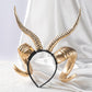MOSTORY Black Devil Horns Headband for Gothic Cosplay & Renfaire