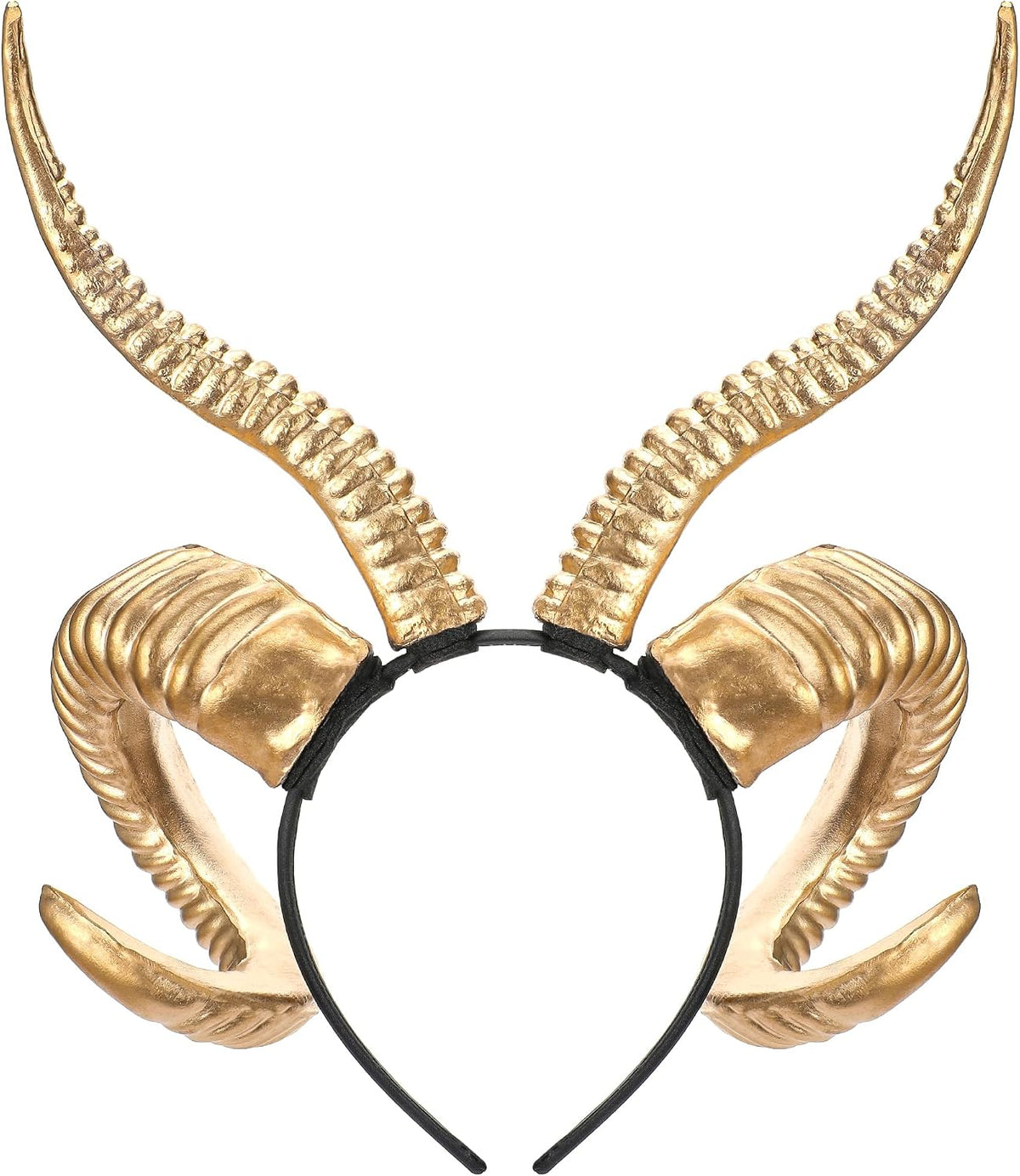 MOSTORY Black Devil Horns Headband for Gothic Cosplay & Renfaire