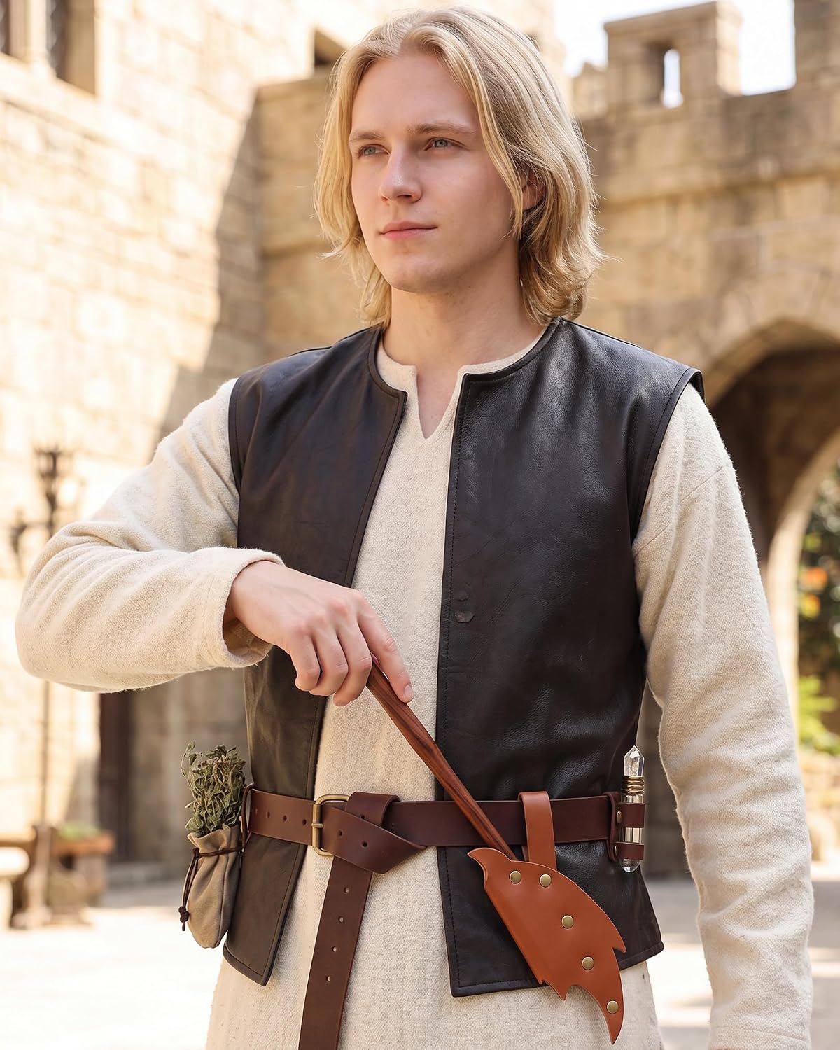 MOSTORY Brown Renaissance Wand Holster