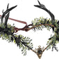 MOSTORY Blue Flower Antler Crown - Dark Elf Renaissance Circlet