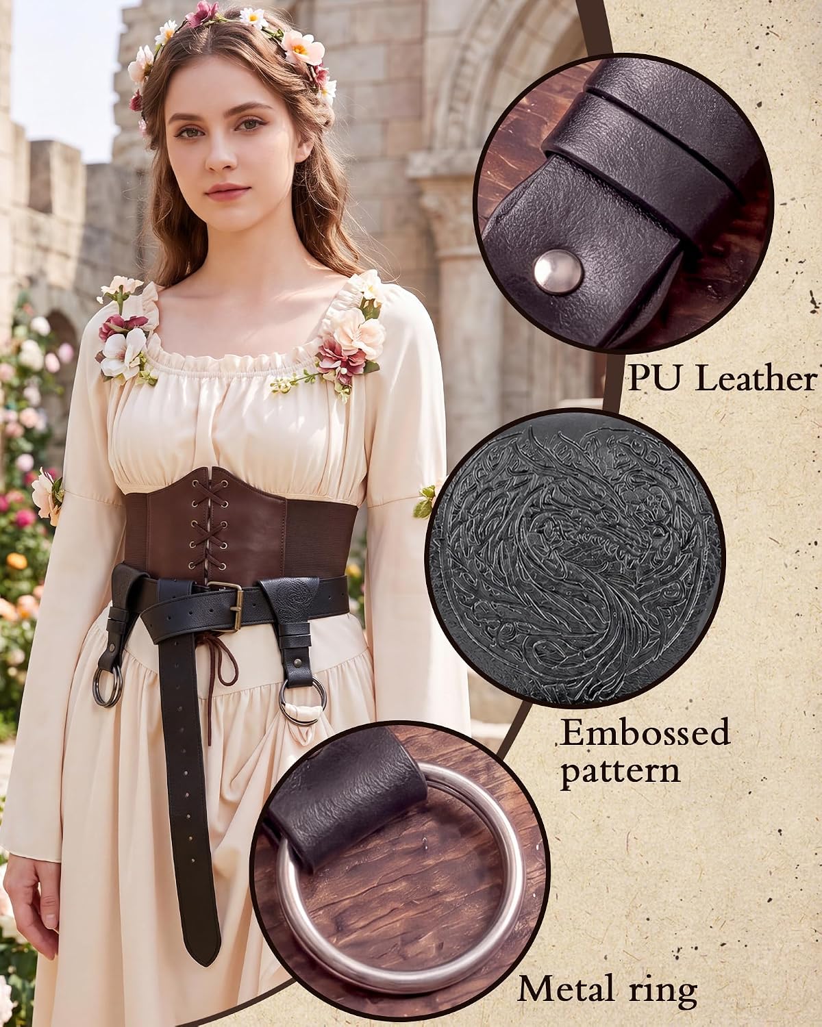 Medieval Celtic Skirt Hikes for Women, Renfaire Cosplay